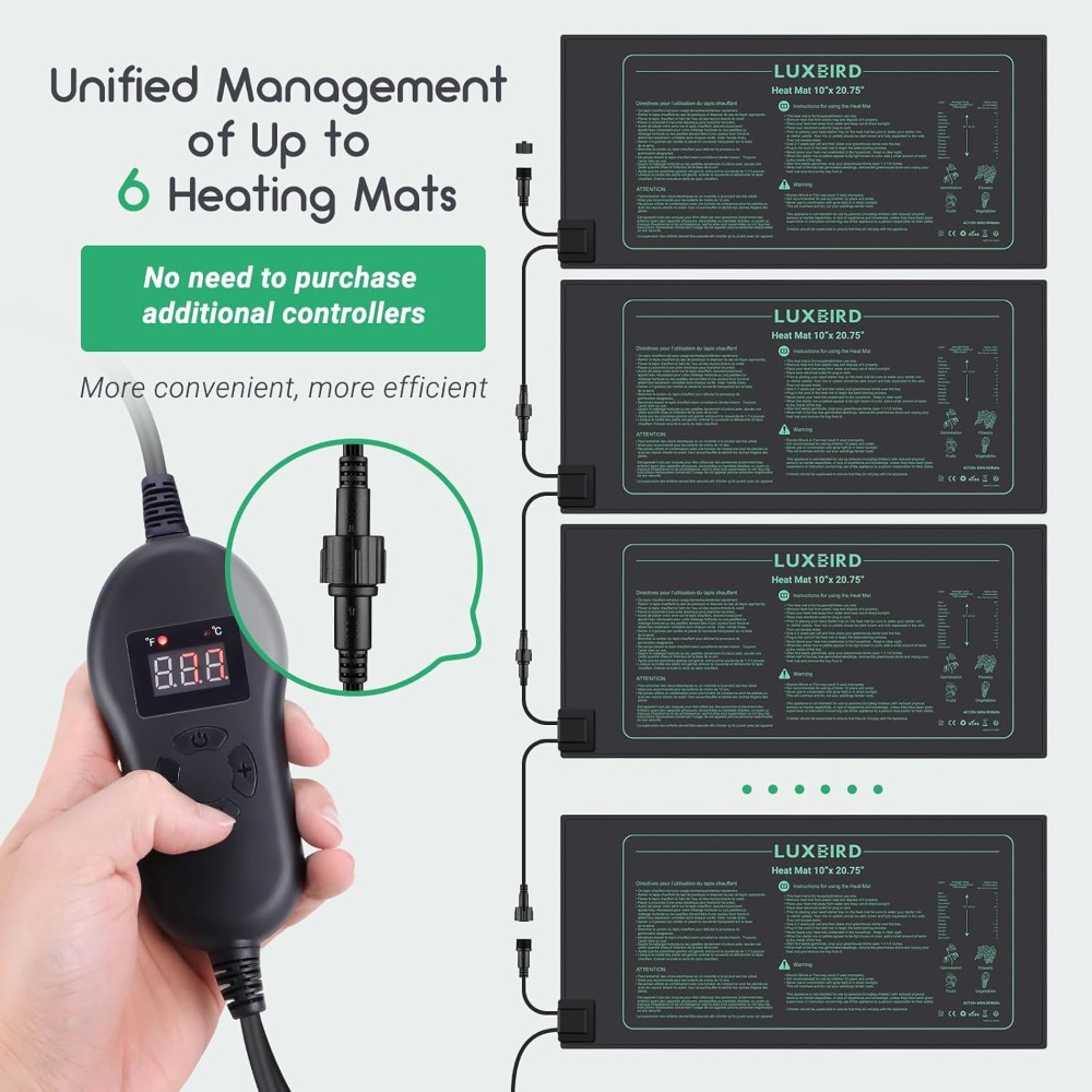 디지털 온도 조절기가 있는 4팩 묶음 묘목 열 매트,  - Seedling Heat Mat 리뷰 및 가격