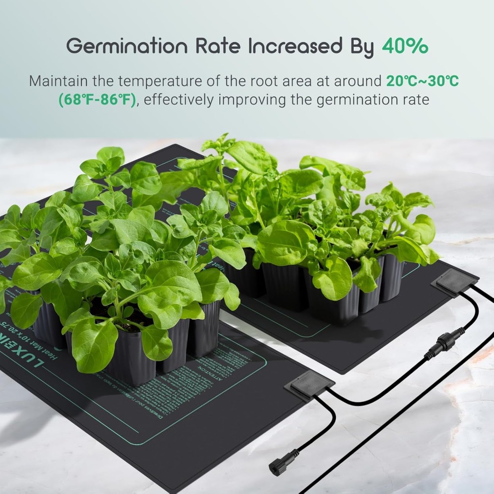 디지털 온도 조절기가 있는 4팩 묶음 묘목 열 매트,  - Seedling Heat Mat 리뷰 및 가격