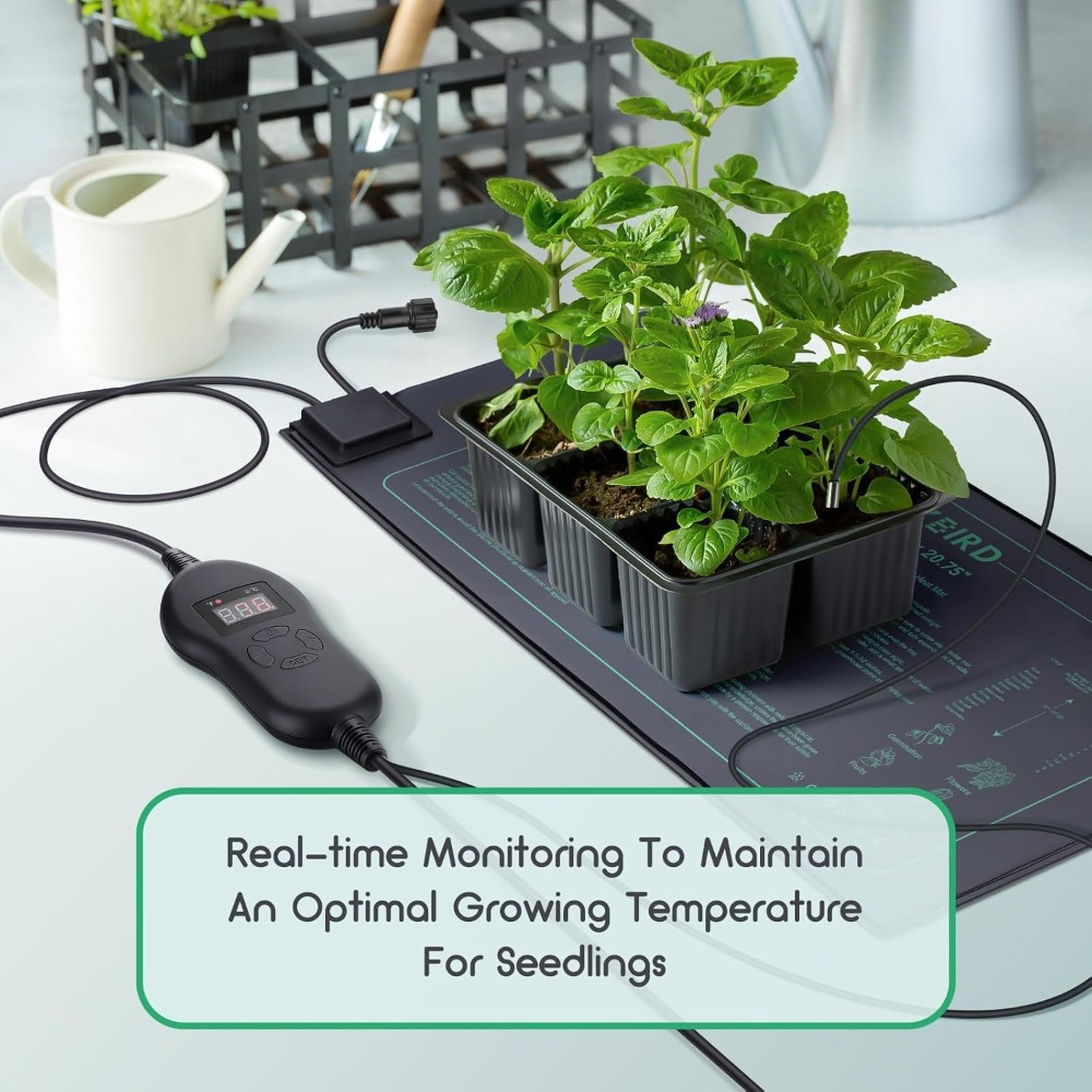 디지털 온도 조절기가 있는 4팩 묶음 묘목 열 매트,  - Seedling Heat Mat 리뷰 및 가격