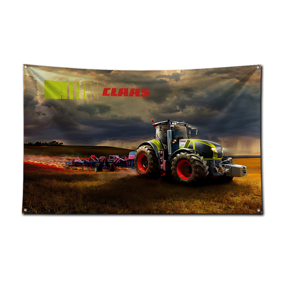 트랙터 및 콤바인 수확기 깃발 배너, 농장, 작업장,  - Farming Agriculture Logo 리뷰 및 가격