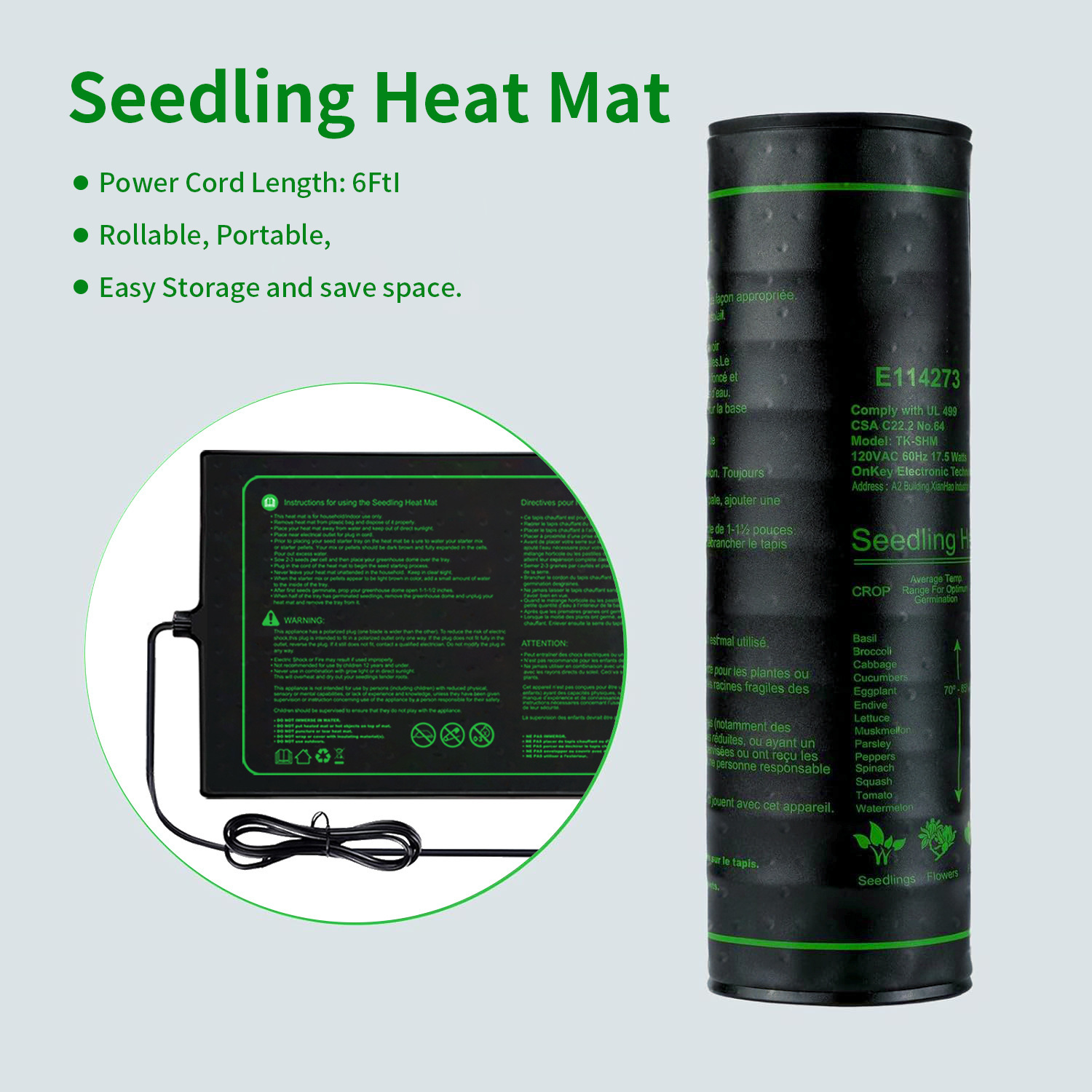 두 개 묶음 20x10인치 묘목 히트 매트 방수 식물  - Seedling Heat Mat 리뷰 및 가격